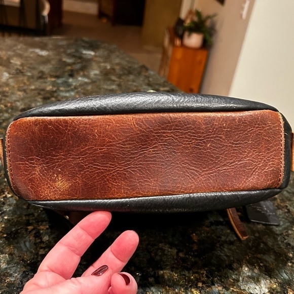 Osgoode Marley Two Toned Leather Flap Crossbody Bag - Picture 4 of 7